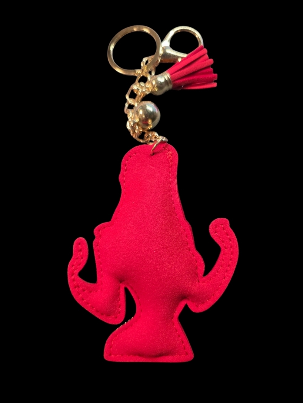 Red Rhinestone Jessica Rabbit Bag Charm Keychain with Tassel - Picture 2 of 2